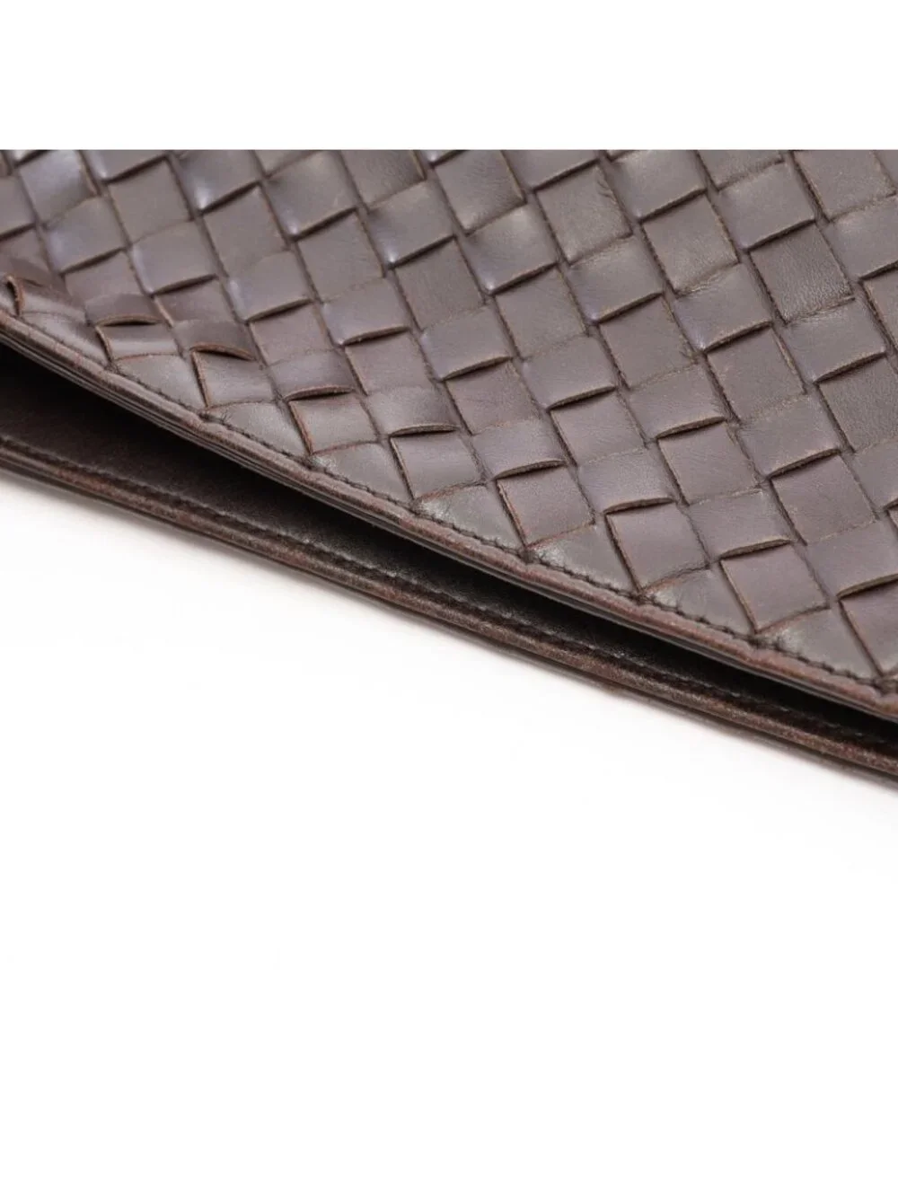 Bottega Veneta Shoulder Bag Intrecciato Dark Brown Black Leather